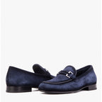 The Brooks Navy Suede Bit Loafer Men Shoe