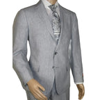 Men's ENZO 100% Linen Spring Summer Suit Light Weight Breathable E58302-4 Gray
