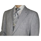 Men's ENZO 100% Linen Spring Summer Suit Light Weight Breathable E58302-4 Gray