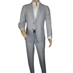 Men's ENZO 100% Linen Spring Summer Suit Light Weight Breathable E58302-4 Gray