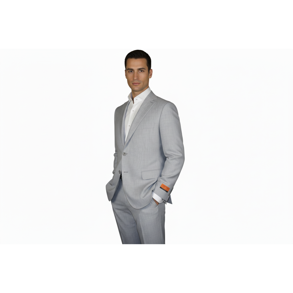 Men's ENZO 100% Linen Spring Summer Suit Light Weight Breathable E58302-4 Gray