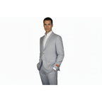 Men's ENZO 100% Linen Spring Summer Suit Light Weight Breathable E58302-4 Gray