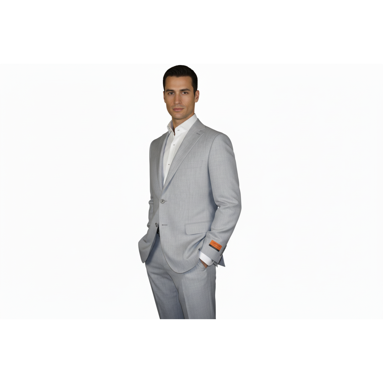 Men's ENZO 100% Linen Spring Summer Suit Light Weight Breathable E58302-4 Gray