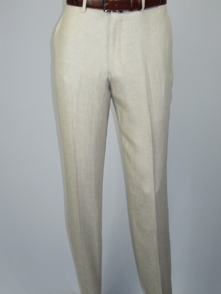 Men's ENZO Linen Spring Summer Suit Light Weight Breathable E58302-7 Natural