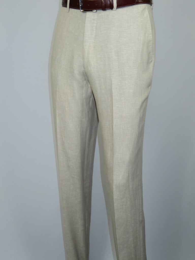 Men's ENZO Linen Spring Summer Suit Light Weight Breathable E58302-7 Natural