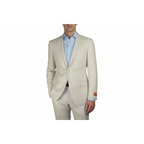 Men's ENZO Linen Spring Summer Suit Light Weight Breathable E58302-7 Natural