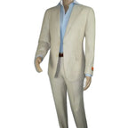 Men's ENZO Linen Spring Summer Suit Light Weight Breathable E58302-7 Natural