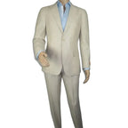 Men's ENZO Linen Spring Summer Suit Light Weight Breathable E58302-7 Natural