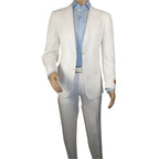 Men's ENZO Linen Spring Summer Suit Light Weight Breathable E58302-1 White