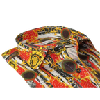 Men's EMILIO CERUTTI Sport Shirt 100% Cotton Long Sleeves #EMC10 Black Red