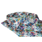 Men's EMILIO CERUTTI Sport Shirt 100% Cotton Long Sleeves #EMC11 Multi Green