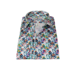 Men's EMILIO CERUTTI Sport Shirt 100% Cotton Long Sleeves #EMC11 Multi Green