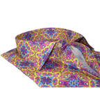 Men's EMILIO CERUTTI Sport Shirt 100% Cotton #EMC3 Multi Pink Floral