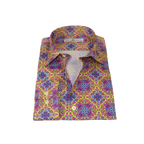 Men's EMILIO CERUTTI Sport Shirt 100% Cotton #EMC3 Multi Pink Floral