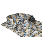 Men's EMILIO CERUTTI Sport Shirt 100% Cotton Long Sleeves #EMC4 Multi Blue