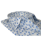 Men's EMILIO CERUTTI Sport Shirt 100% Cotton #EMC5 Multi Gray Floral