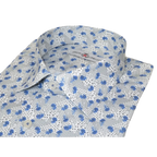 Men's EMILIO CERUTTI Sport Shirt 100% Cotton #EMC5 Multi Gray Floral