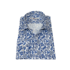 Men's EMILIO CERUTTI Sport Shirt 100% Cotton #EMC6 Multi Blue Floral