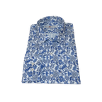 Men's EMILIO CERUTTI Sport Shirt 100% Cotton #EMC6 Multi Blue Floral