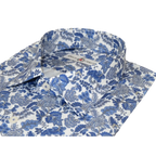 Men's EMILIO CERUTTI Sport Shirt 100% Cotton #EMC6 Multi Blue Floral