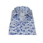 Men's EMILIO CERUTTI Sport Shirt 100% Cotton Long Sleeves #EMC7 White Multi