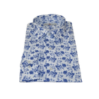 Men's EMILIO CERUTTI Sport Shirt 100% Cotton Long Sleeves #EMC7 White Multi