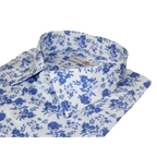 Men's EMILIO CERUTTI Sport Shirt 100% Cotton Long Sleeves #EMC7 White Multi