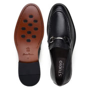 Belvedere Italian Deerskin Shoes EMILIO Black Slip On