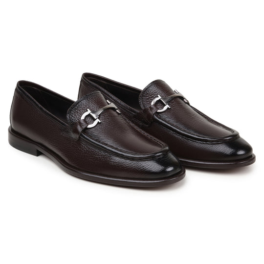 Belvedere Italian Deerskin Shoes EMILIO Brown Slip On