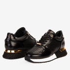 The Empire Black Leather Men Sneaker