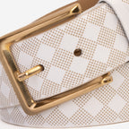 The Cenova White Calfskin Belt