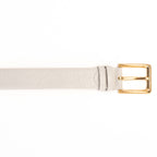 The Monaco White Leather Belt