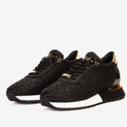 Vinci The Majesty Black & Gold Leather Men Sneaker