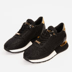Vinci The Majesty Black & Gold Leather Men Sneaker