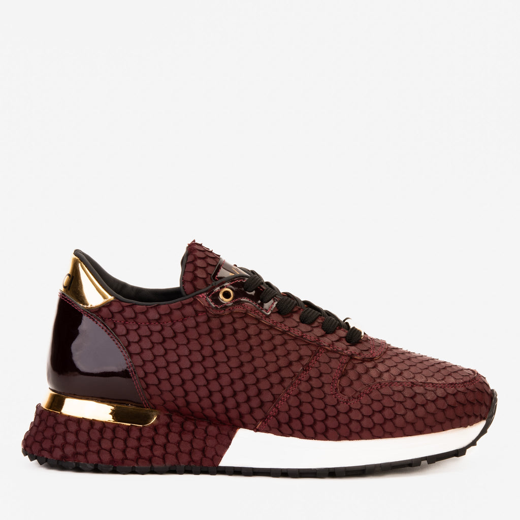 Vinci The Majesty Burgundy Leather Men Fashion Sneaker