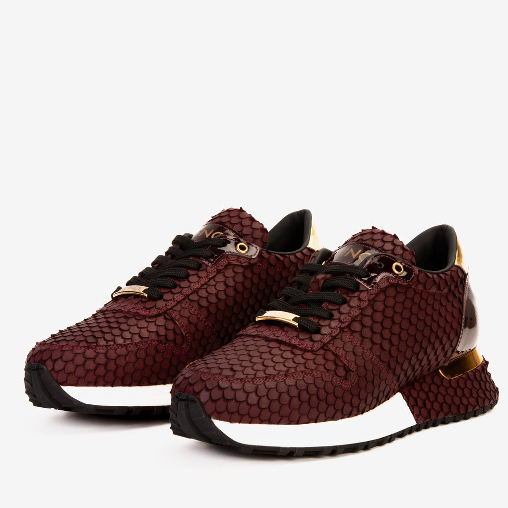 Vinci The Majesty Burgundy Leather Men Fashion Sneaker