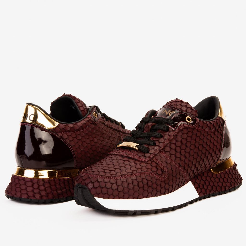 Vinci The Majesty Burgundy Leather Men Fashion Sneaker