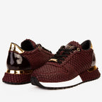Vinci The Majesty Burgundy Leather Men Fashion Sneaker