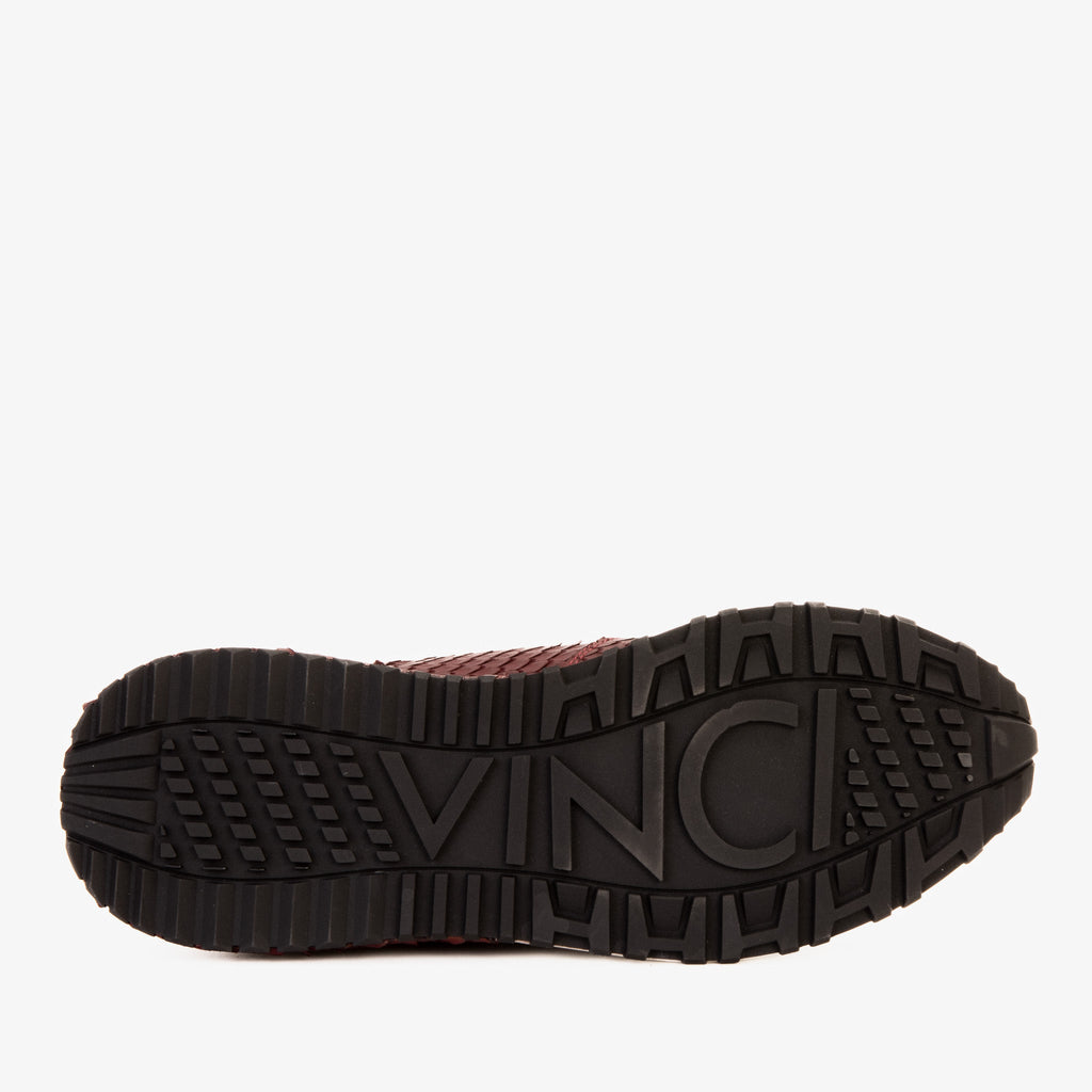 Vinci The Majesty Burgundy Leather Men Fashion Sneaker