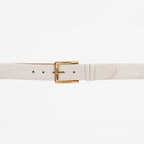 The Monaco White Leather Belt
