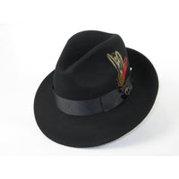 Men Bruno Capelo Hat Australian Wool Fedora Untouchable EXECUTIVE EX320 Black