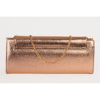 The Ege Rose Gold Leather Clutch