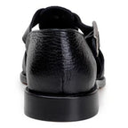 Belvedere Men's Elio sandal Italian Deerskin Leather Black