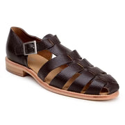 Belvedere Men's Elio sandal Italian Deerskin Leather Brown