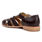 Belvedere Men's Elio sandal Italian Deerskin Leather Brown