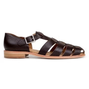 Belvedere Men's Elio sandal Italian Deerskin Leather Brown