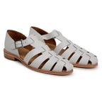 Belvedere Men's Elio sandal Italian Deerskin Leather Milk