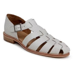 Belvedere Men's Elio sandal Italian Deerskin Leather Milk