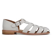Belvedere Men's Elio sandal Italian Deerskin Leather Milk