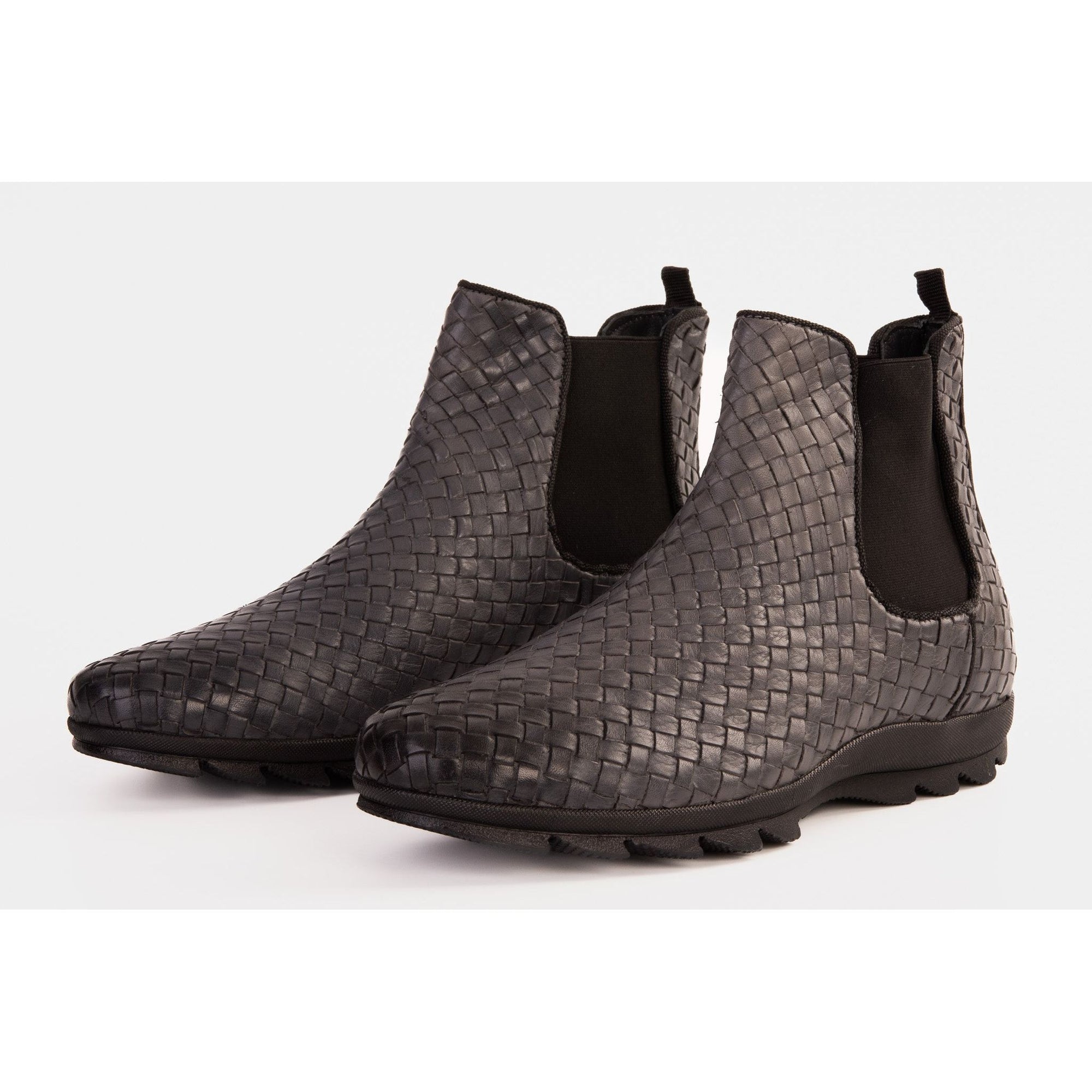 The Luxpre Grey Leather Handwoven Casual Chelsea Men Boot Final Sale!